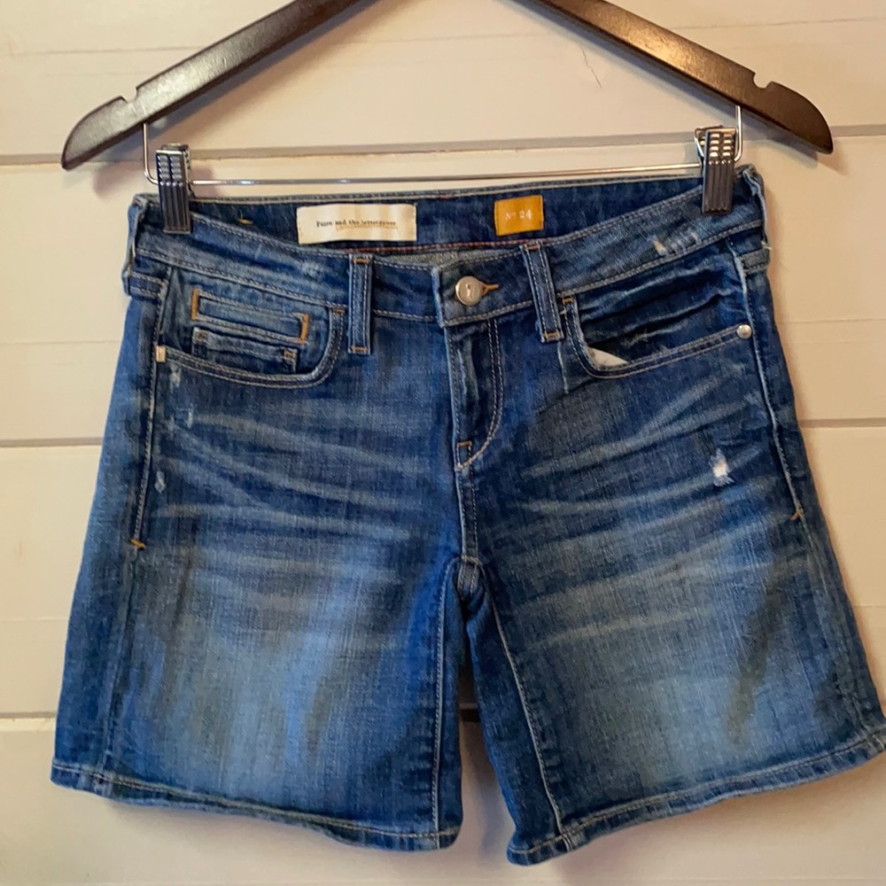 Pilcro and the Letterpress Denim Shorts Size 24.